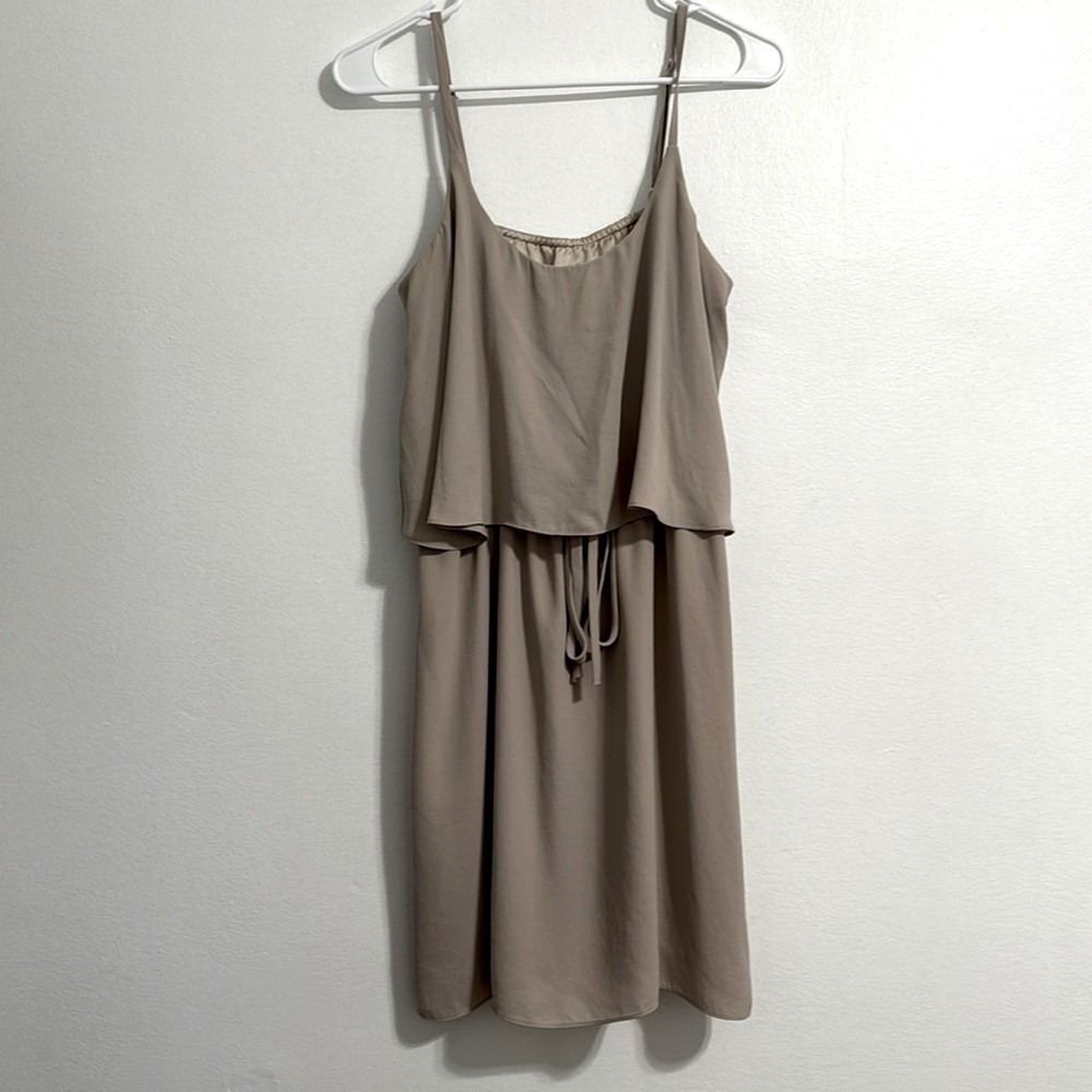 taupe dress, great for a night out. Used.Size medium
